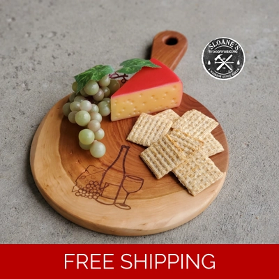 Round Cherry Cheese Boards Personalized!